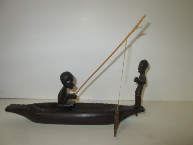 Grouping of Wood Carved Tribal Folk Art Figures - 2