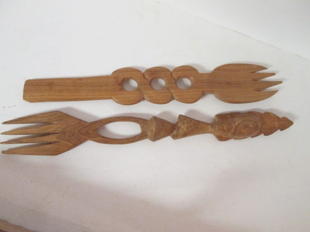 Grouping of Wood Carved Tribal Folk Art Figures - 5
