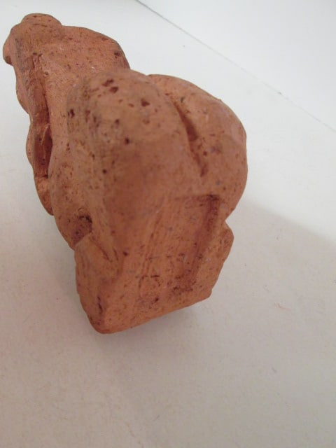Red Clay Tribal Figural Statue - 4