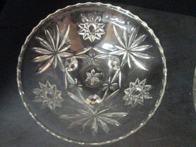 Anchor Hocking Early American Prescut Bowls, Chip 'n Dip Plates and Set of Shakers - 7