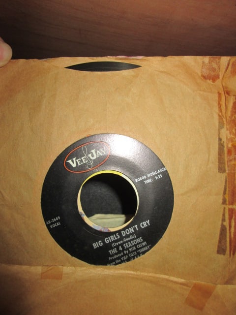 Metal 45 Speed Record Case Filled with 1950-70's Artist Records - 2