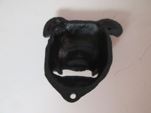 Wall Mount Cast Metal Bulldog Bottle Opener - 2