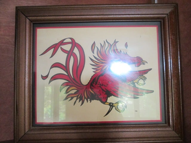 University of South Carolina "Gamecock" Framed Lithograph and Pair of Custom - 4