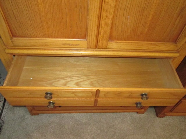 Thomasville Oak Armoire/Media Cabinet - 4