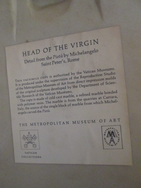 1982 Vatican Collections The Metropolitan Museum of Art "Head of the Virgin". Approx. 9 1/2" x 14" - 4