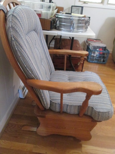 Fontaine Bros. Oak Spindle Back Glider Rocker - 3