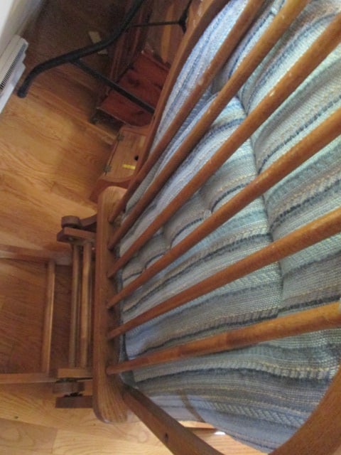 Fontaine Bros. Oak Spindle Back Glider Rocker - 4