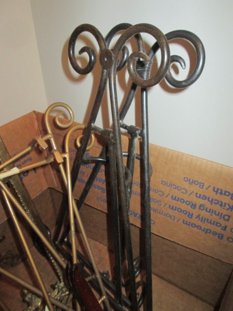 Large Ornate Brass Table Top Easel, Wrought Iron Easels, Painted Gold Metal Easels and - 4