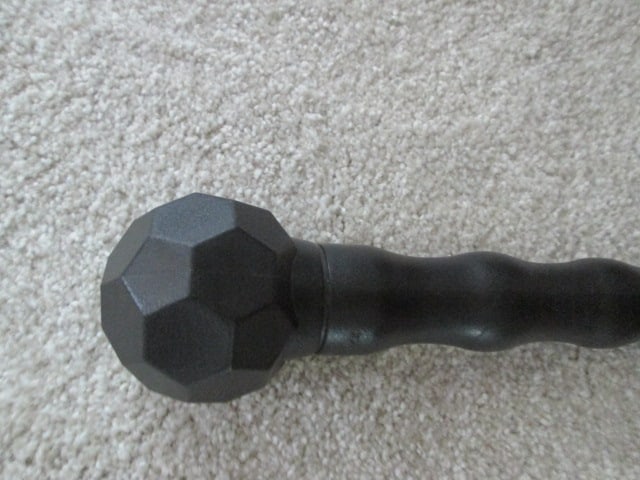 Composite Ebony African Walking Stick with Faceted Sphere Handle - 2