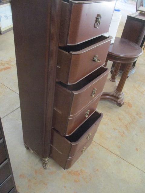 The Bombay Co. Mahogany Neoclassical Style 6 Drawer Lingerie Cabinet - 4