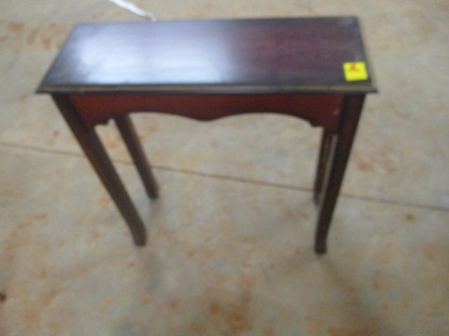 The Bombay Co. Pierced Apron Console Table: 28" x 10 1/2" x 30 1/2", has been stored in warehouse and needs wiping down, Local Pickup Only