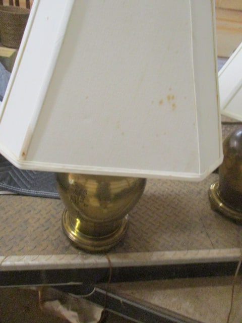 Pair of Heavy Brass Chinoiserie Style Ginger Jar Table Lamps with Chinese Symbols - 4