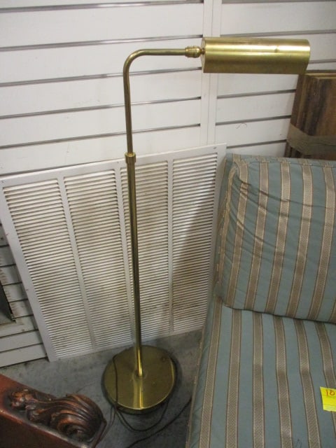 Pharmacy Style Midcentury Brass Floor Lamp: .