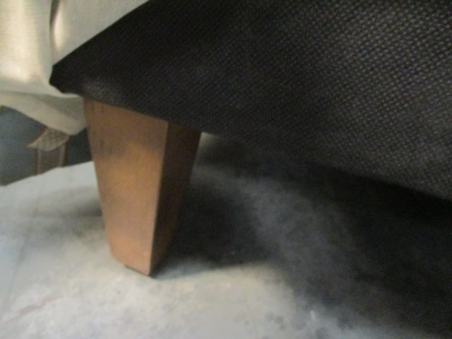 Blue L& Gold Striped Armless Slipper Chair - 4