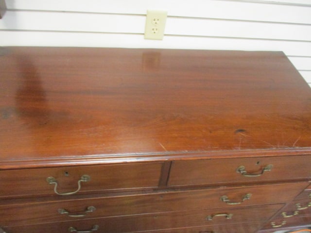 Antique Georgian Style Mahogany 2 over 3 Chest w/ - 2