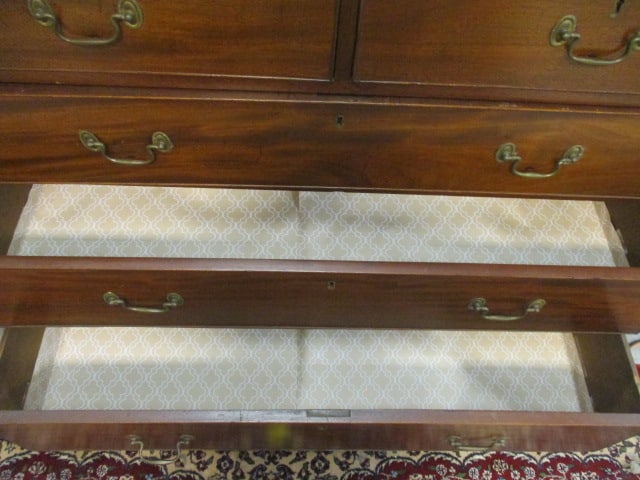 Antique Georgian Style Mahogany 2 over 3 Chest w/ - 4