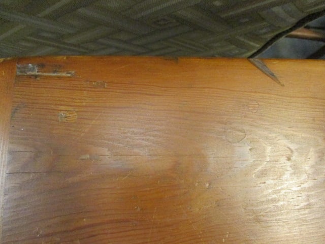 Antique Wood 2 Drawer Writing Desk w/Turned Legs - 4