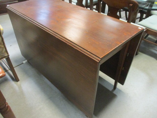Gateleg Antique Drop Leaf Table: Closed-23 x 50 x 30, Open-75 x 50 x 30