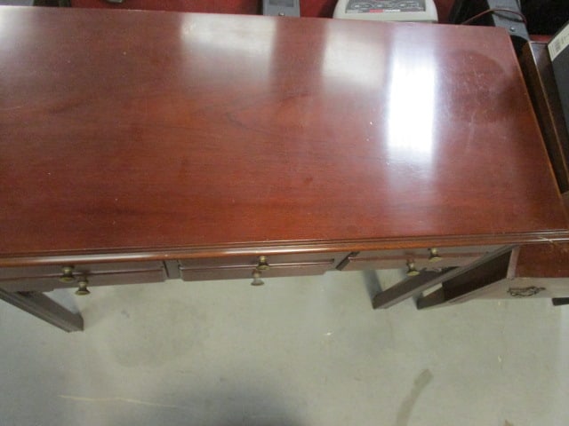 Mahogany Finish Silver Flatware Console - 2