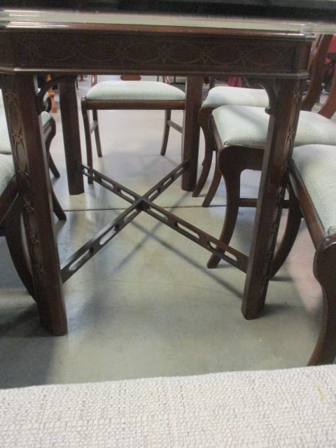 Glass Top Dining Table w/8 Chairs - 2