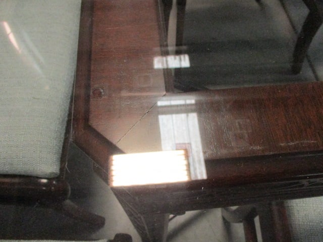 Glass Top Dining Table w/8 Chairs - 8