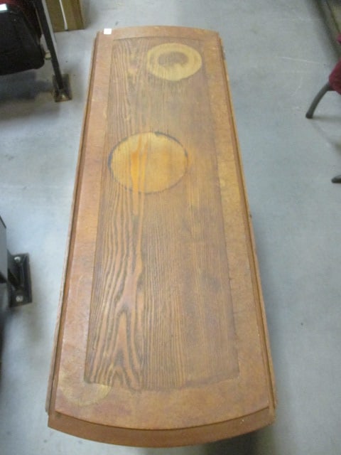 Drop Leaf Table w/Turned legs & Honey Brown Finish - 4