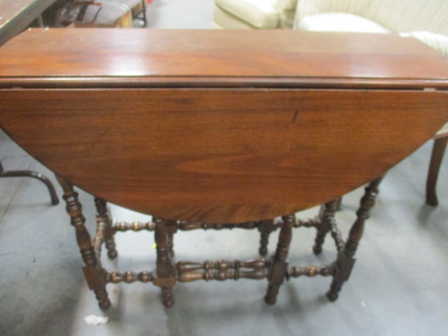 Jacobean Revival Style Drop Leaf Table (1 of 7)