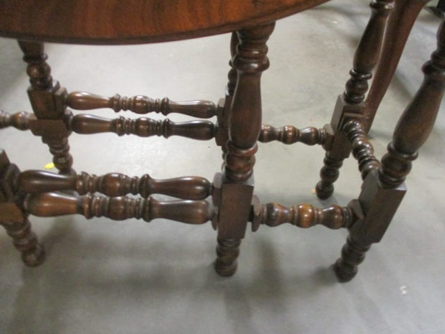 Jacobean Revival Style Drop Leaf Table - 2
