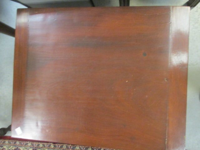 Antique Mahogany Storage Box w/Hinged lid & faux drawer - 2
