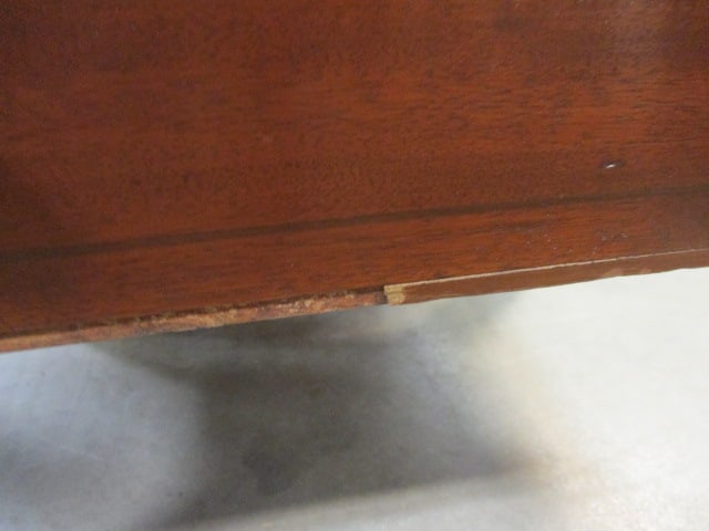 Antique Mahogany Storage Box w/Hinged lid & faux drawer - 3