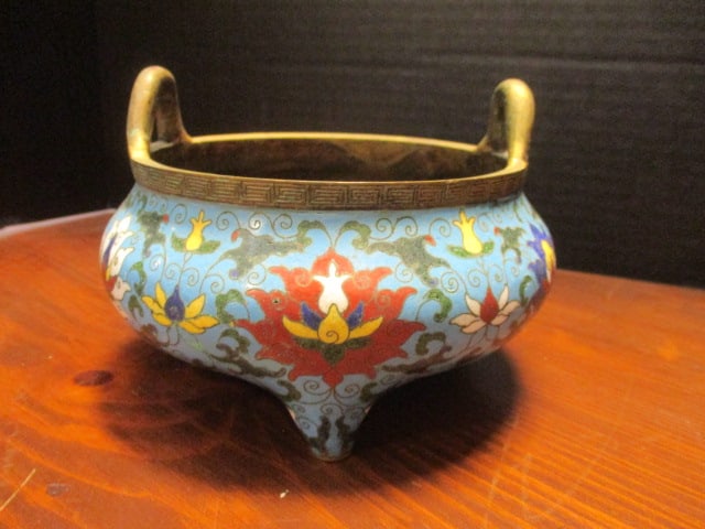 Chinese Cloisonne Enamel Incense Burner (1 of 4)