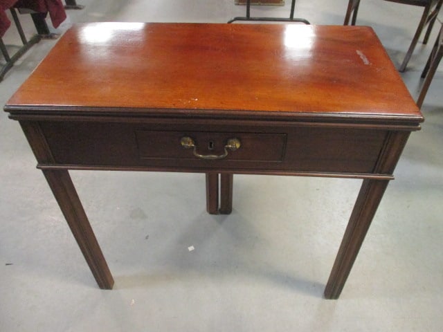 Antique Game Table w/1 Drawer (1 of 8)