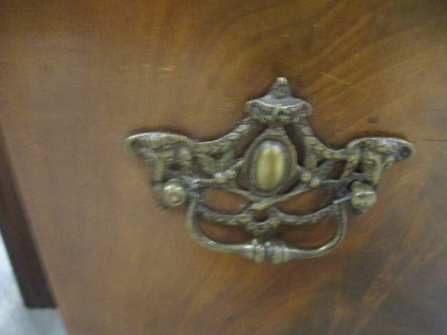 Antique Wood Drop Front Desk w/Rich Woodgrain finish - 5