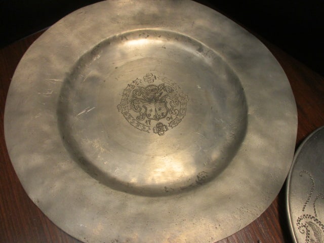 Children's Scenes Collectable Pewter Plates (4) & - 11
