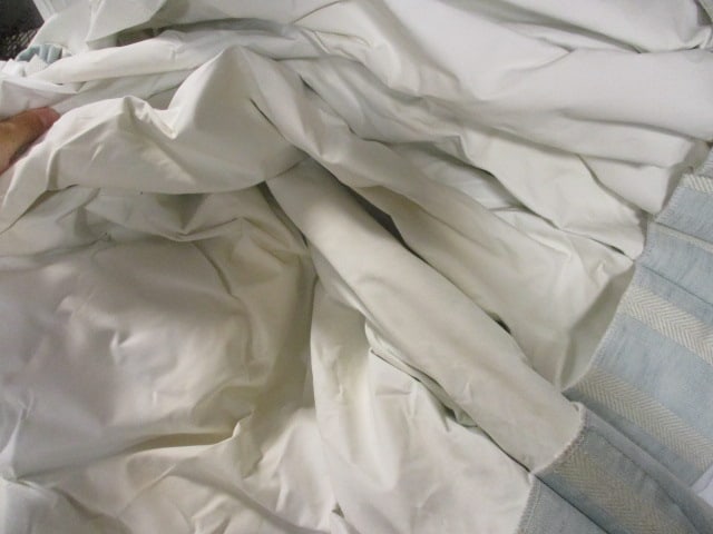 Custom Pleated Draperies (Light Blue & Cream Stripe) - 4
