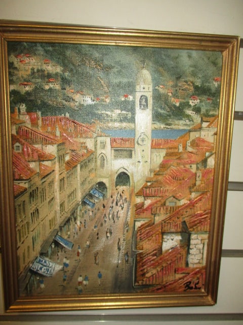 Italian Signed & Framed Oil Painting (Lot of 2) - 4