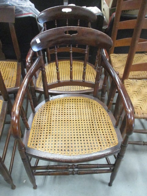 Curved Spindle Back Windsor Style Captain's Chairs (1 of 6)