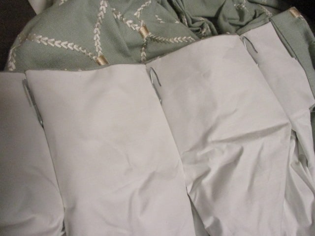 Custom Pleated Draperies (Embroidered Geometric Design) - 4