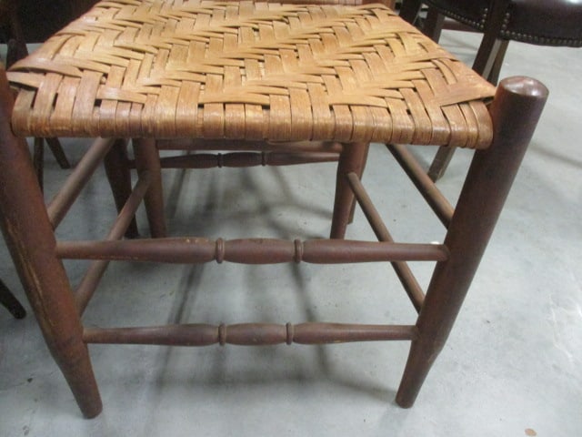 Ladderback Side Chairs (PR) w/woven rush seat - 2