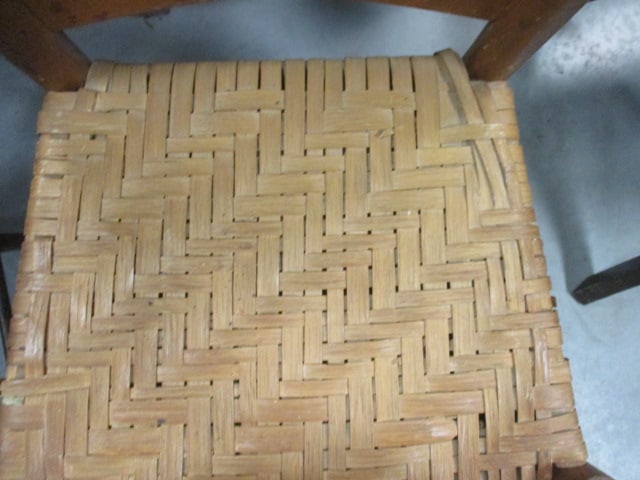 Ladderback Side Chairs (PR) w/woven rush seat - 5