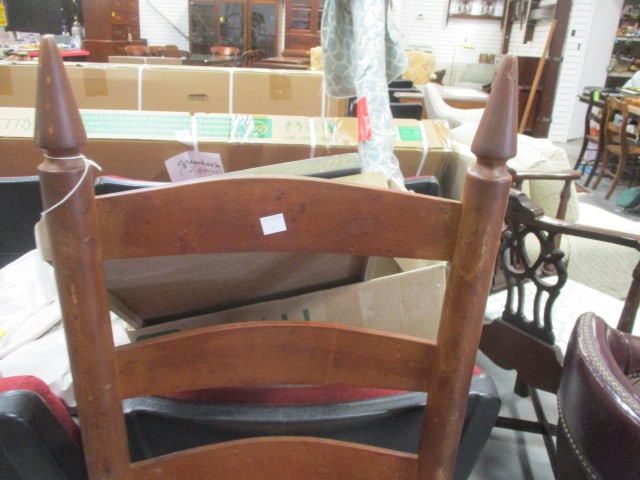 Ladderback Side Chairs (PR) w/woven rush seat - 6