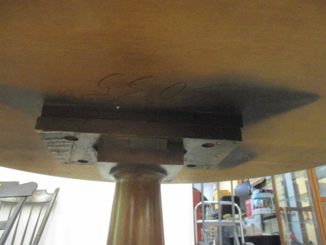 Wood Pedestal Dining Table - 4
