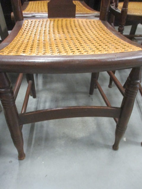 Wood Side Chairs (PR) w/Woven Cane Seats - 2