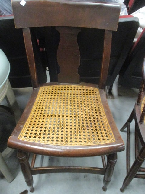 Wood Side Chairs (PR) w/Woven Cane Seats - 3