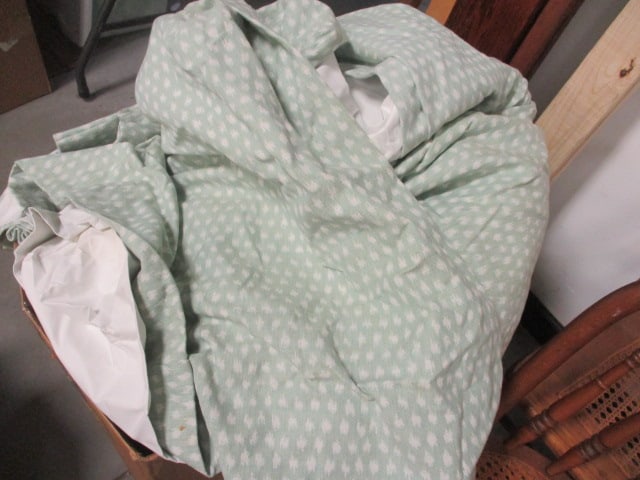 Custom Pleated Draperies (Printed Textile Pattern): 72" W x 80" L (4 Panels)