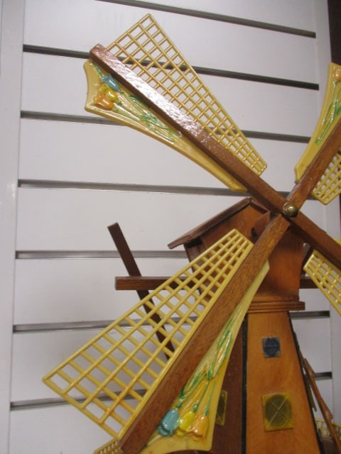 Dutch Windmill Music Box Nightlight w/Multitiered Balconies - 2