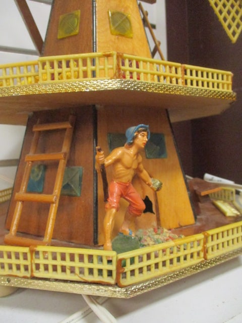Dutch Windmill Music Box Nightlight w/Multitiered Balconies - 4