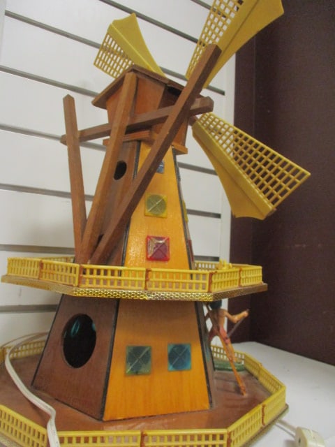 Dutch Windmill Music Box Nightlight w/Multitiered Balconies - 7