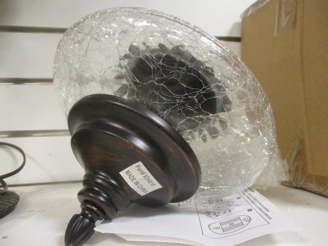Crackle Glass Solar Lantern (New) - 3