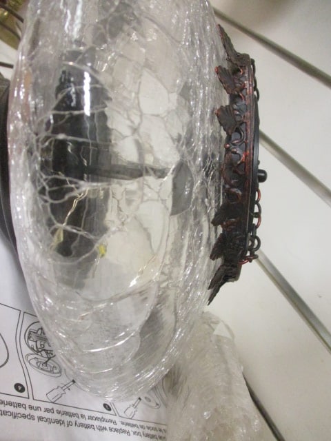 Crackle Glass Solar Lantern (New) - 4